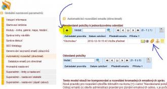 2.	Práce s modulem Directmail – tvorba zprávy