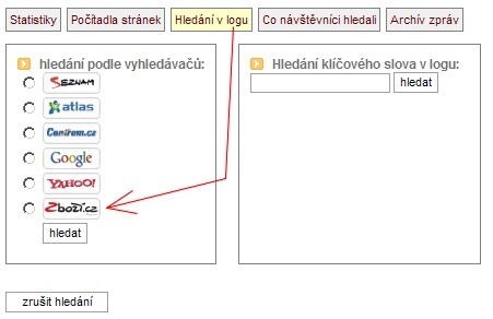 Hledání v logu ze zbozi.cz 